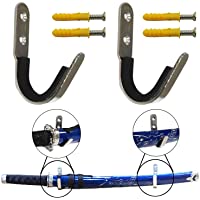 AUXPhome 2 soportes para espadas de pared para espadas- espadas- espadas- soporte de pared- gancho para colgar espadas…